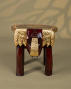 Elephant Stool for Home Decor & Living Room |Wooden Side Table for Plants & Decorative Items |Traditional Design Handcrafted Wood Accent Furniture for Multi-Purpose Use(8 inch Size) Small