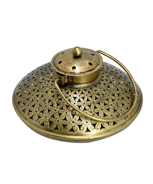 Antique Wall Decor Dhoop Dani - Incense Holder with Iron Art Hanger (Degchi)