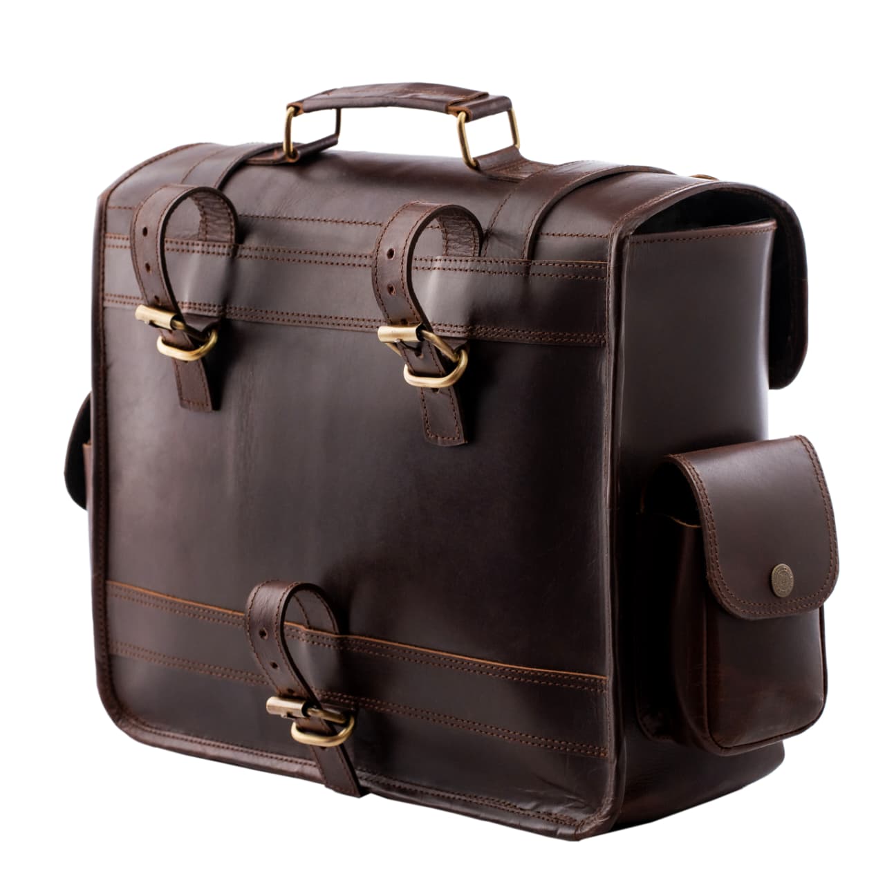TharLion Vintage Pure Leather Motorcycle Saddlebag – Handcrafted Heritage on Every Ride