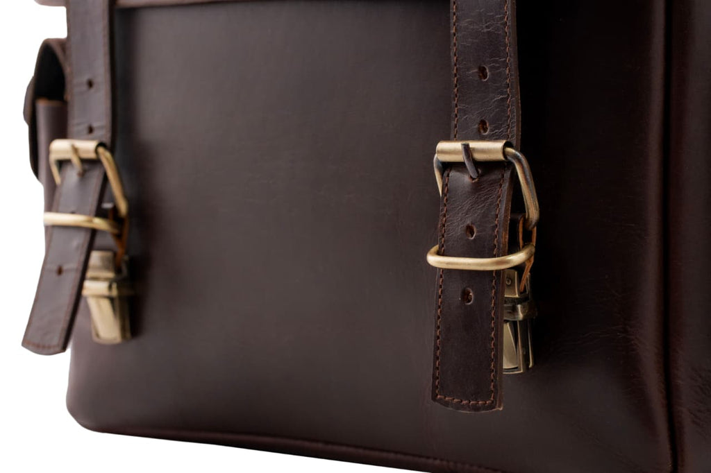TharLion Vintage Pure Leather Motorcycle Saddlebag – Handcrafted Heritage on Every Ride