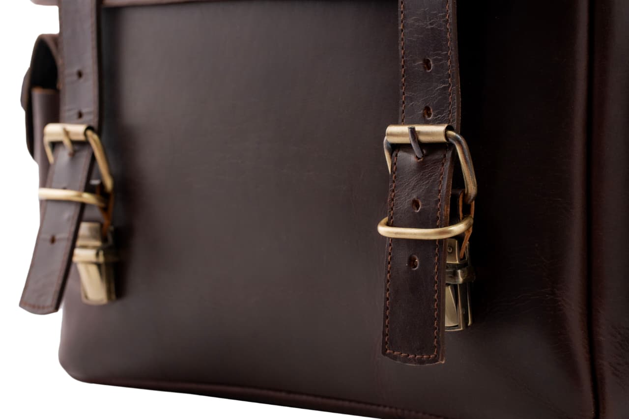 TharLion Vintage Pure Leather Motorcycle Saddlebag – Handcrafted Heritage on Every Ride