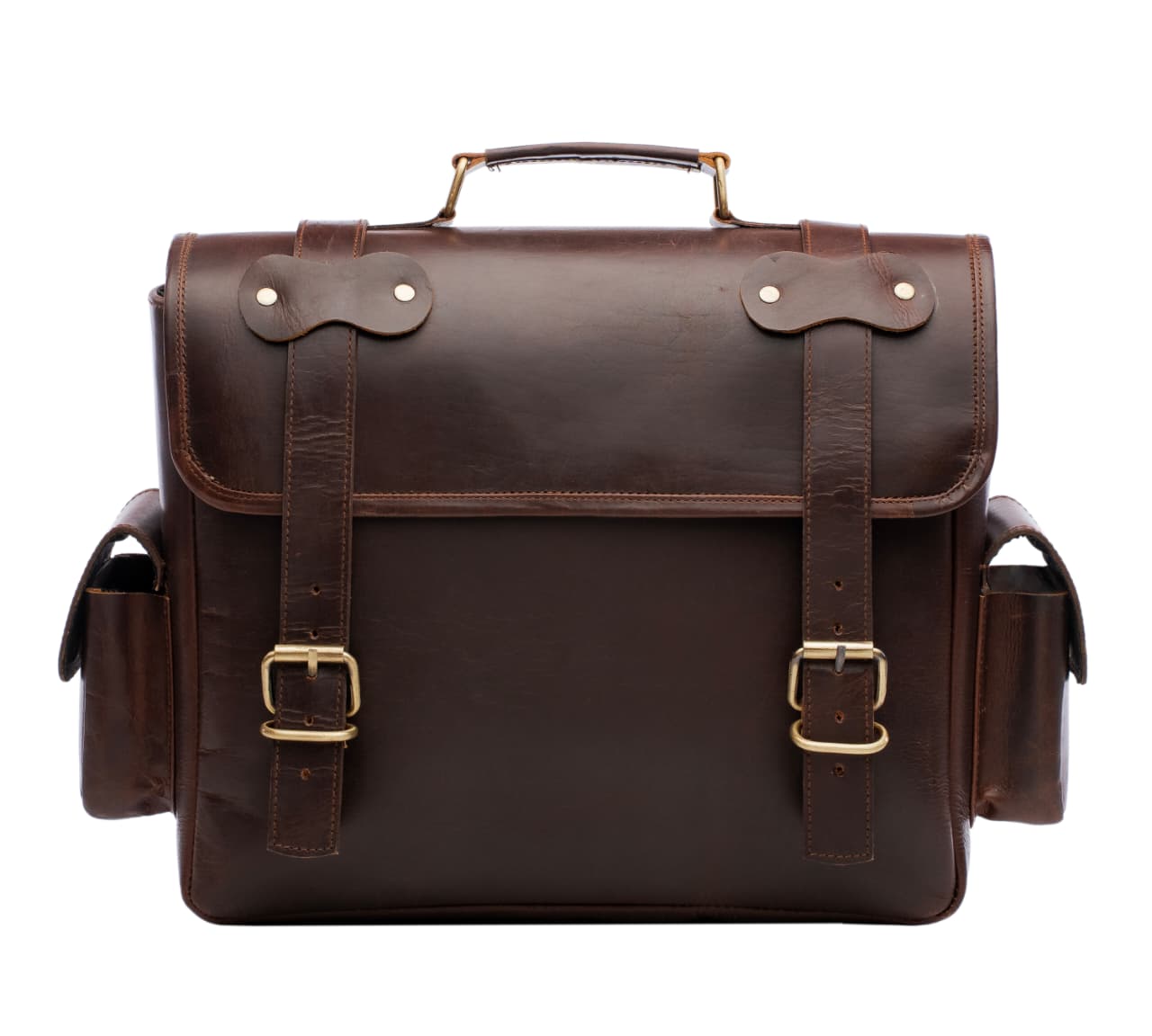 TharLion Vintage Pure Leather Motorcycle Saddlebag – Handcrafted Heritage on Every Ride