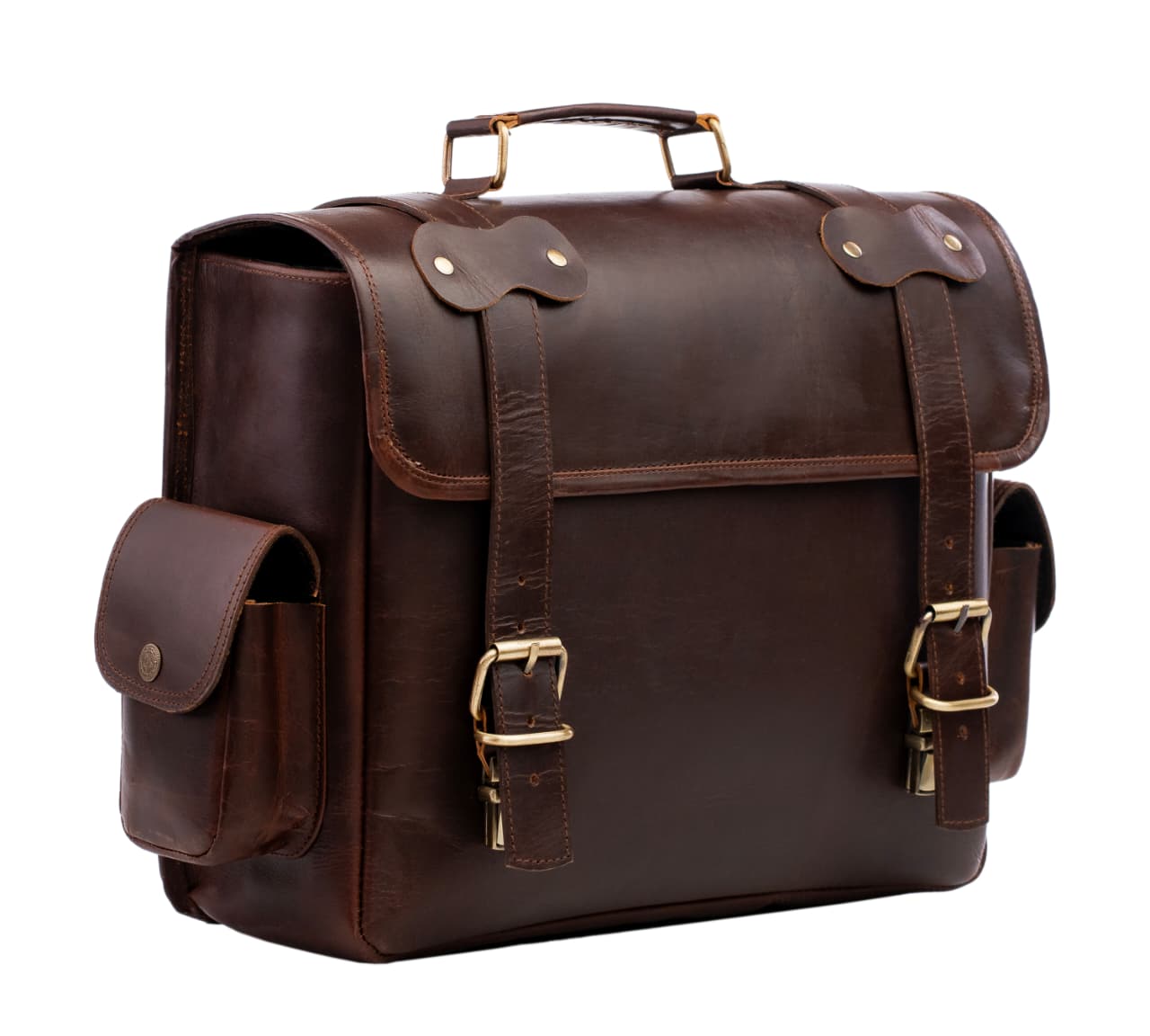 TharLion Vintage Pure Leather Motorcycle Saddlebag – Handcrafted Heritage on Every Ride